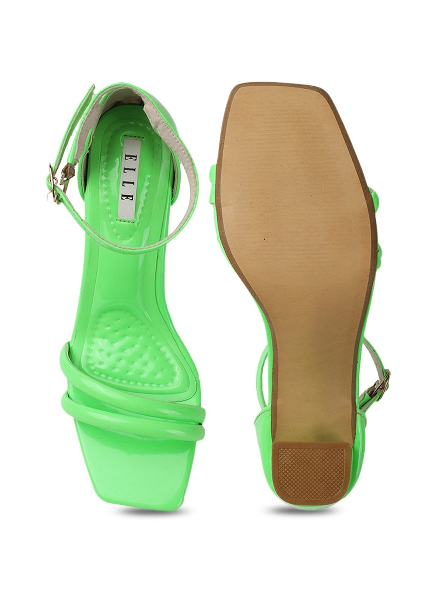 Elle Women's Lime Ankle Strap Sandals