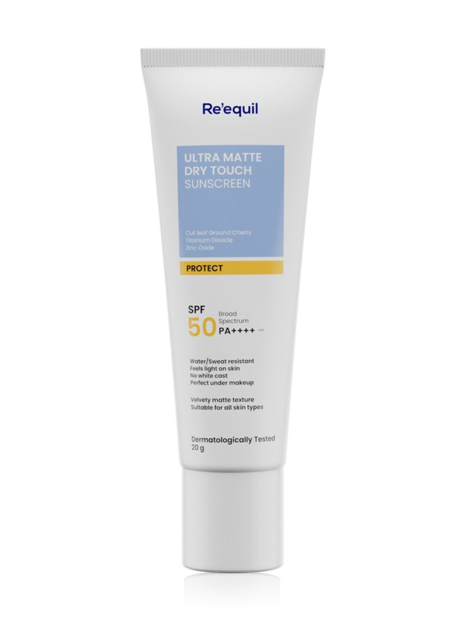 Re'equil Ultra Matte Dry Touch Sunscreen SPF 50 PA++++ - 20 gm