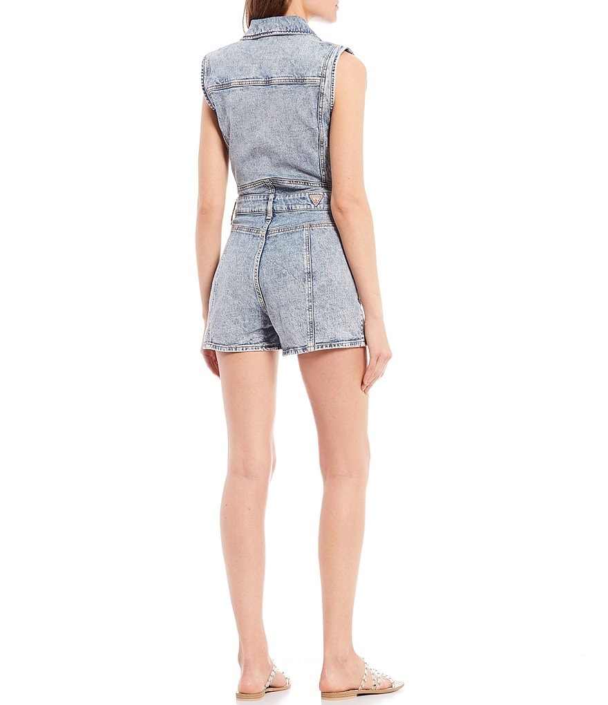 Celebrity Pink U-Back Frayed Hem Shortalls