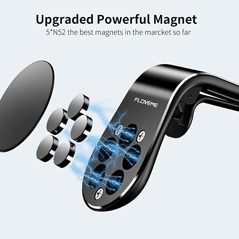 Magnetic Phone Car Mount 2 Pack  5N52 Magnets Hands Free Universal Smart GPS Cell Phone Holder for Car Air Vent Mount for iPhone 11 Pro Max XR XS X 8 7 Plus Samsung Galaxy S10 S9 S8 Note 10