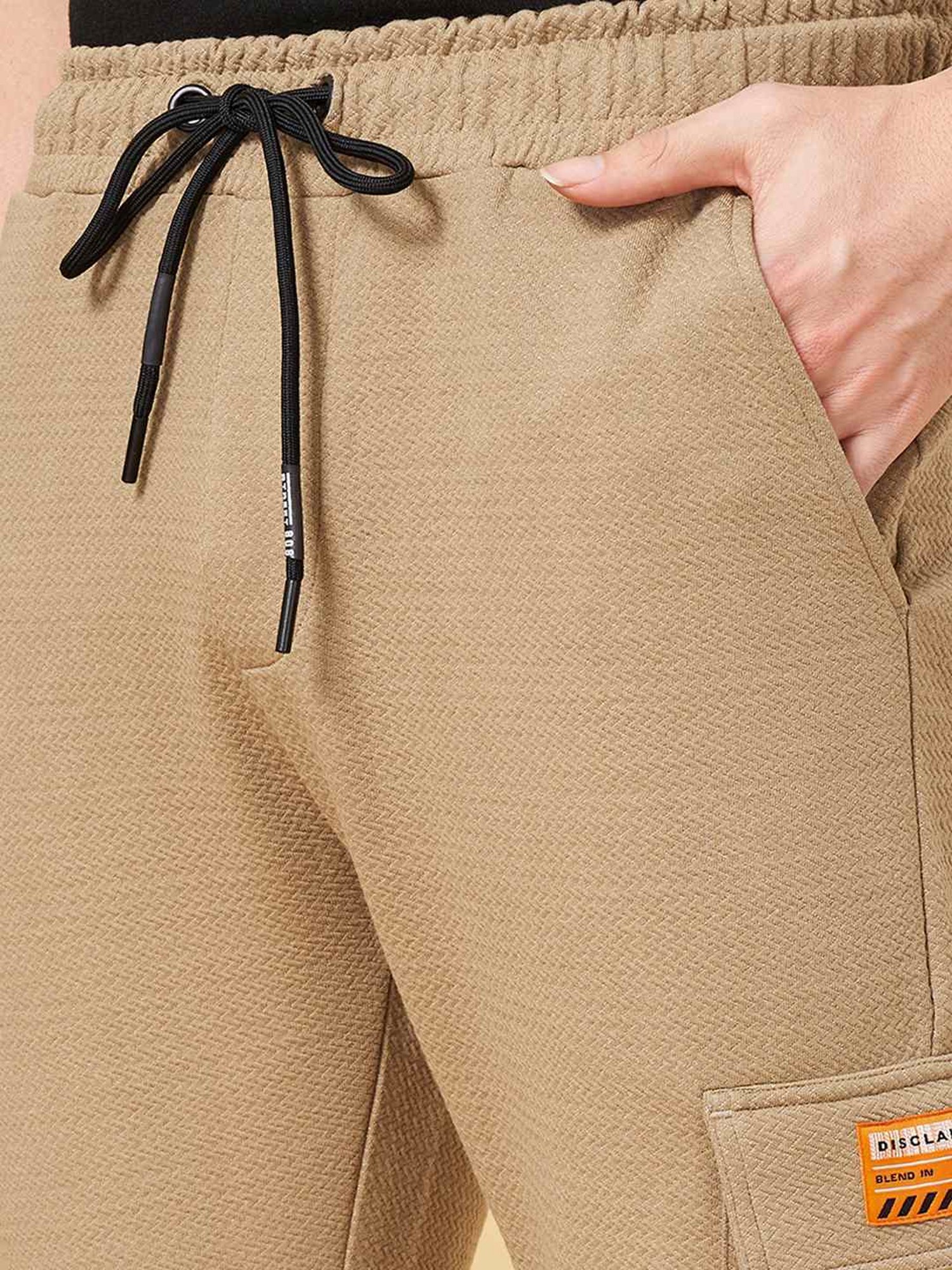 Street 808 by Pantaloons Golden Brown Regular Fit Joggers