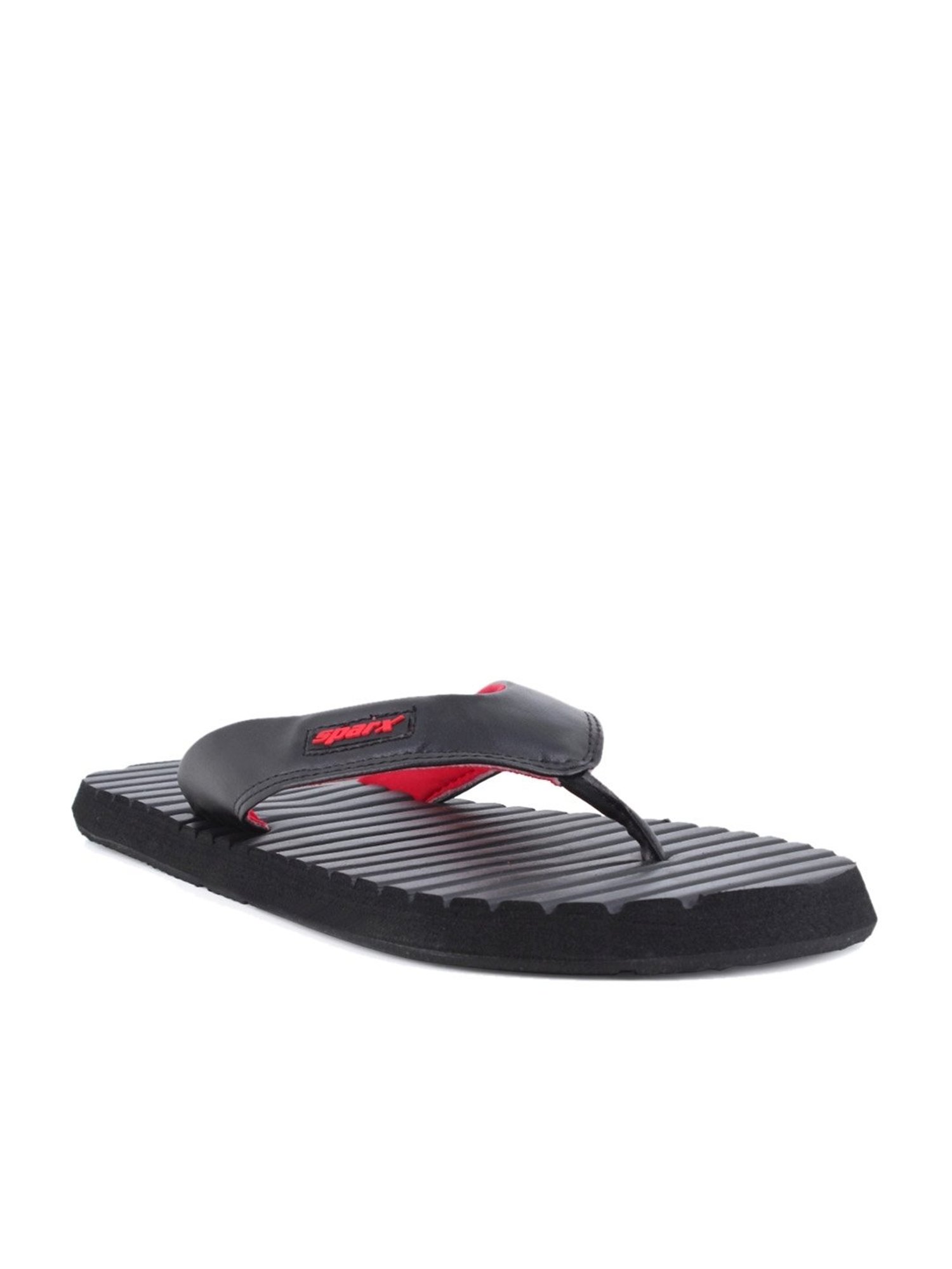Sparx Men's Black Flip Flops