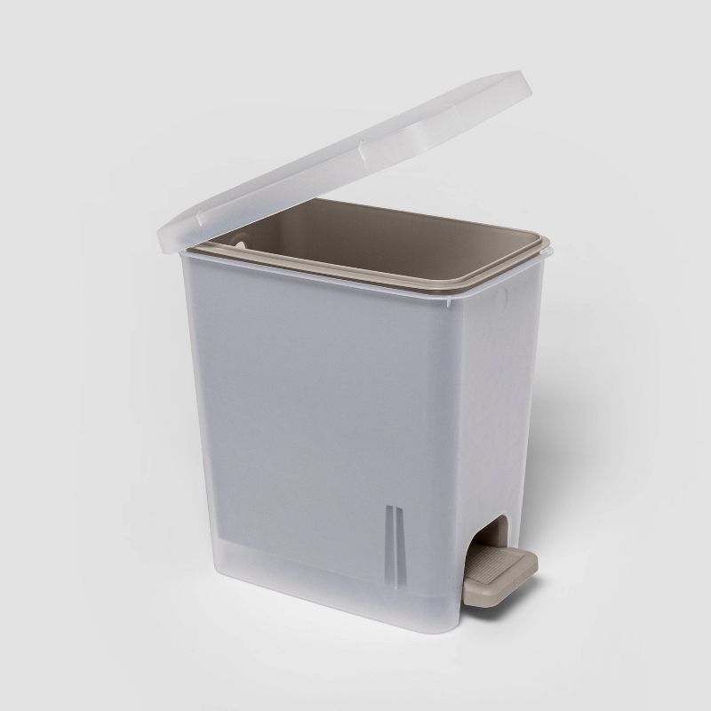 2.7gal Step Trash Can Wastebasket Gray - Room Essentials™