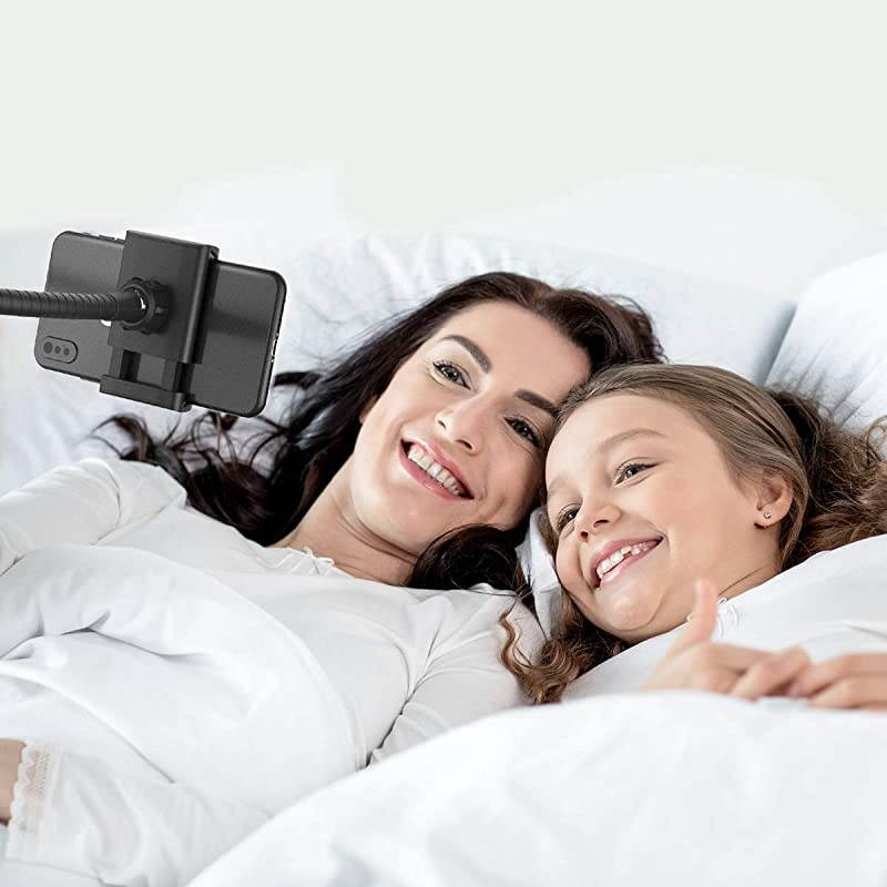 Holder for Bed Universal Phone Stand 360 Adjustable Strong Metal Lazy Arm Clamp Bracket Mount Compatible with Phone 1111prox xsxr8+87+7 More 4065 Devices