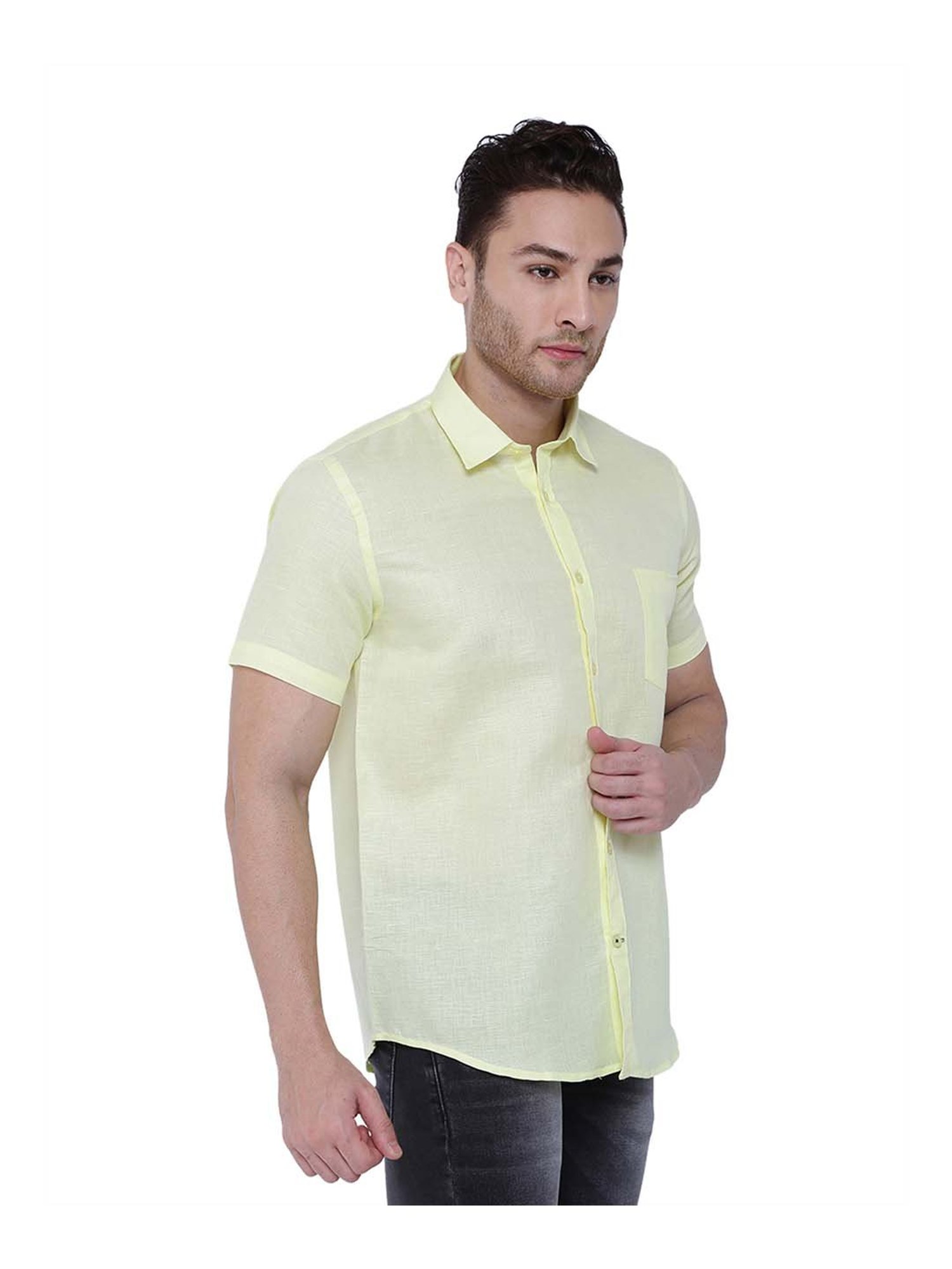 Southbay Lemon Yellow Regular Fit Shirt
