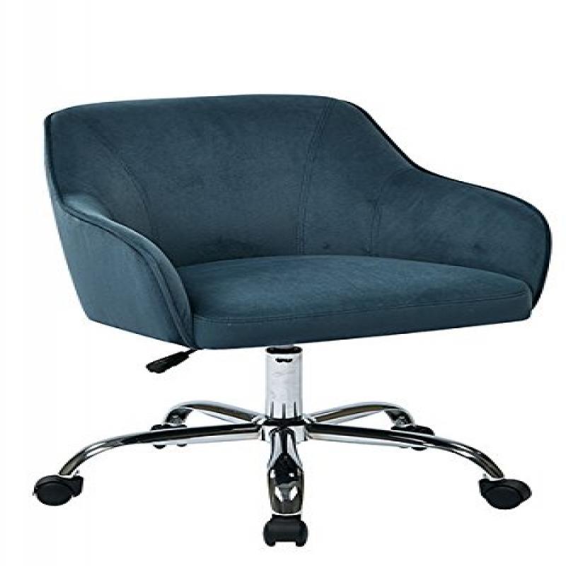 Task Chair in Atlantic Velvet Fabric