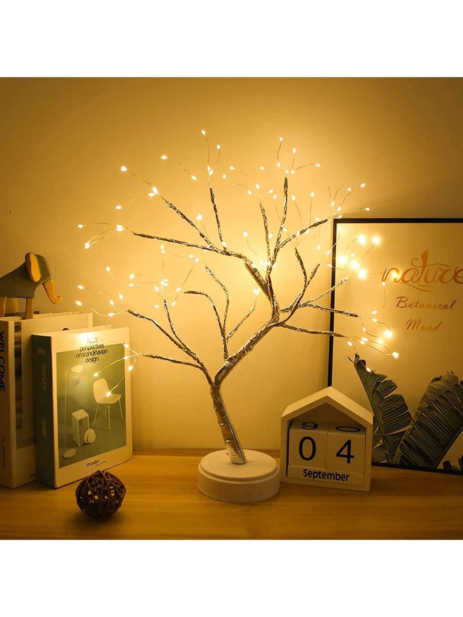 XERGY 20" Bonsai Tree Light - Fairy Light Spirit Tree Lamp with 108 LED Lights (Yellow)