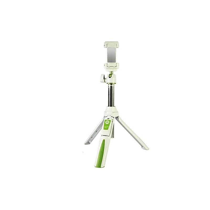 Handheld Tripod 3 in 1 SelfPortrait Monopod Phone Selfie Stick Bluetooth Remote Shutter Compatible for Smartphone White