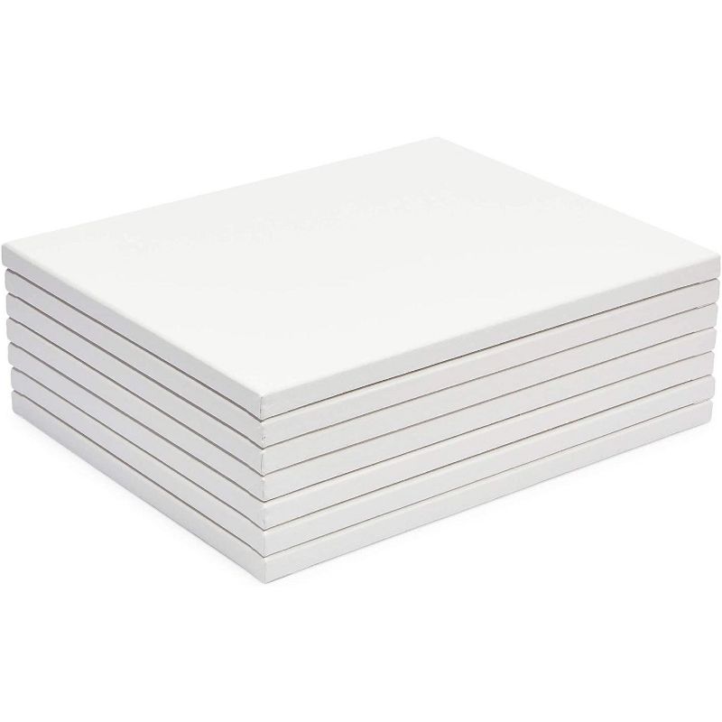 Bright Creations 8 Pack 11x14 in. Stretched Canvas for Painting, Acrylic Pouring, Oils