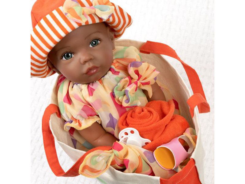 Paradise Galleries Reborn Baby Boy Doll, Creamsicle cutie, 16 inches, Weighted Body, 7-Piece Doll Set