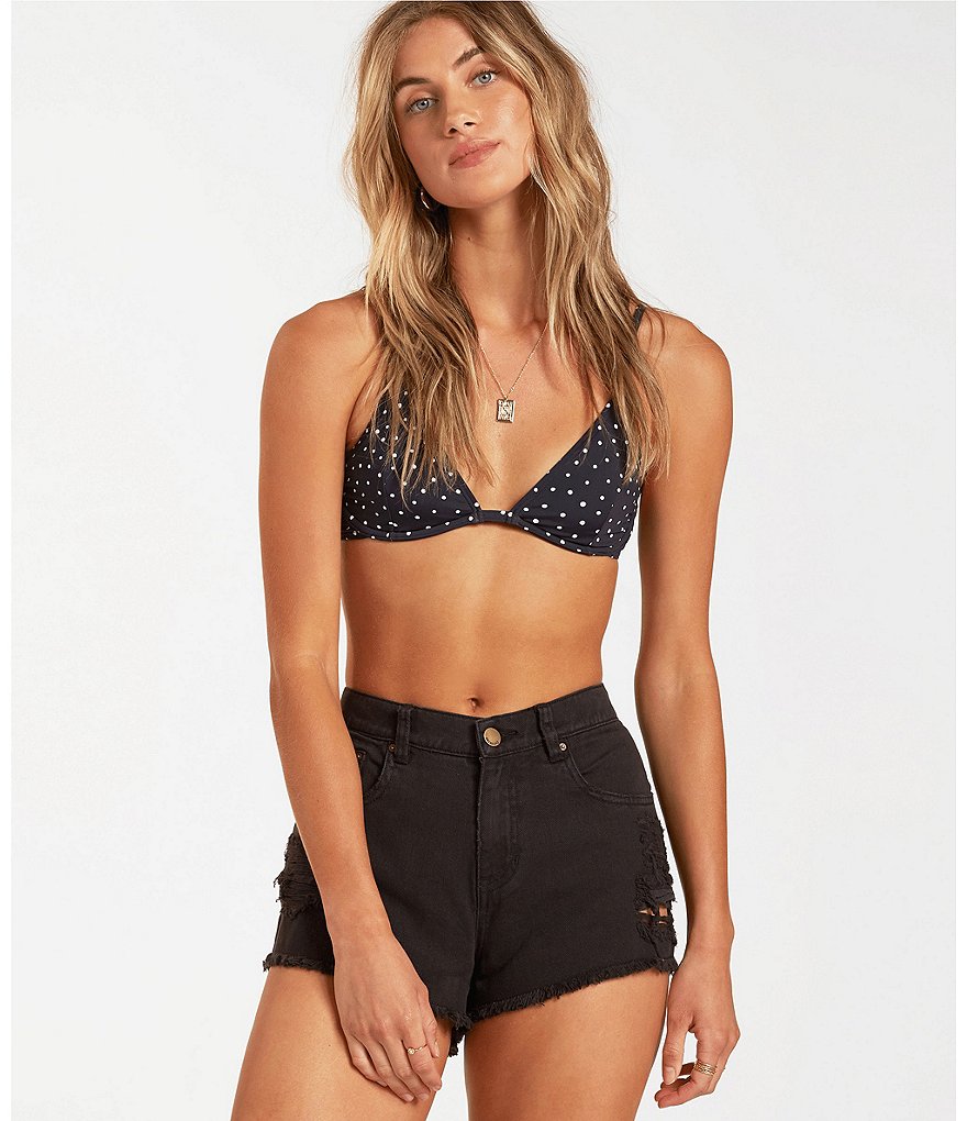 Celebrity Pink High Rise Destructed Frayed Hem Denim Shorts