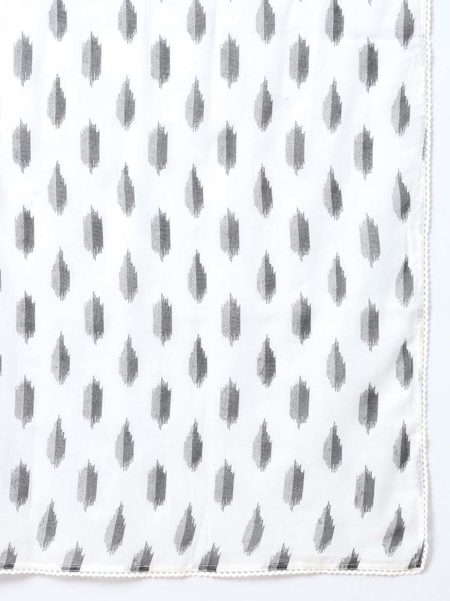 Yufta Black Printed Kurta With Pant & Dupatta