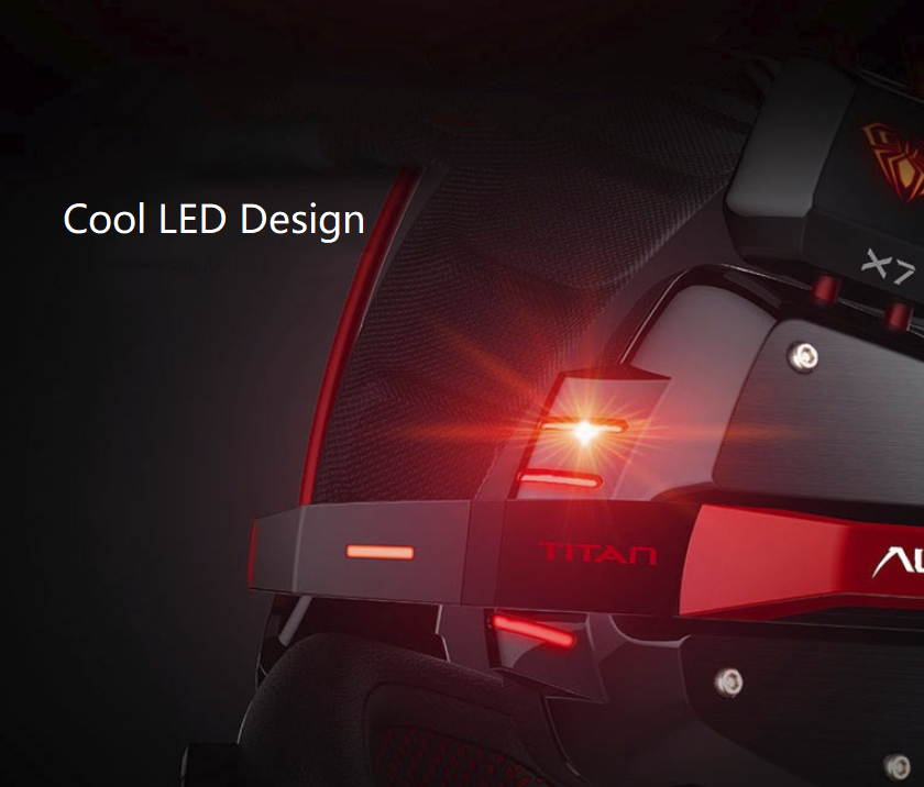 AULA X7 USB Wired Cool LED  Gaming Headset 7.1 Sound Effect Microphone Game headphone With Noise Cancelling & Volume Control for Laptop Computer Game, White and Blue