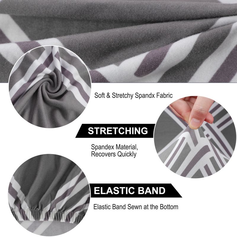 1 Pc Polyester Stretch Dining Chair Slipcovers Multicolored  - PiccoCasa