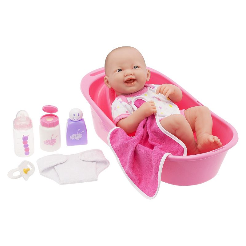 JC Toys La Newborn 14" Deluxe Bath Doll Set with Accessories