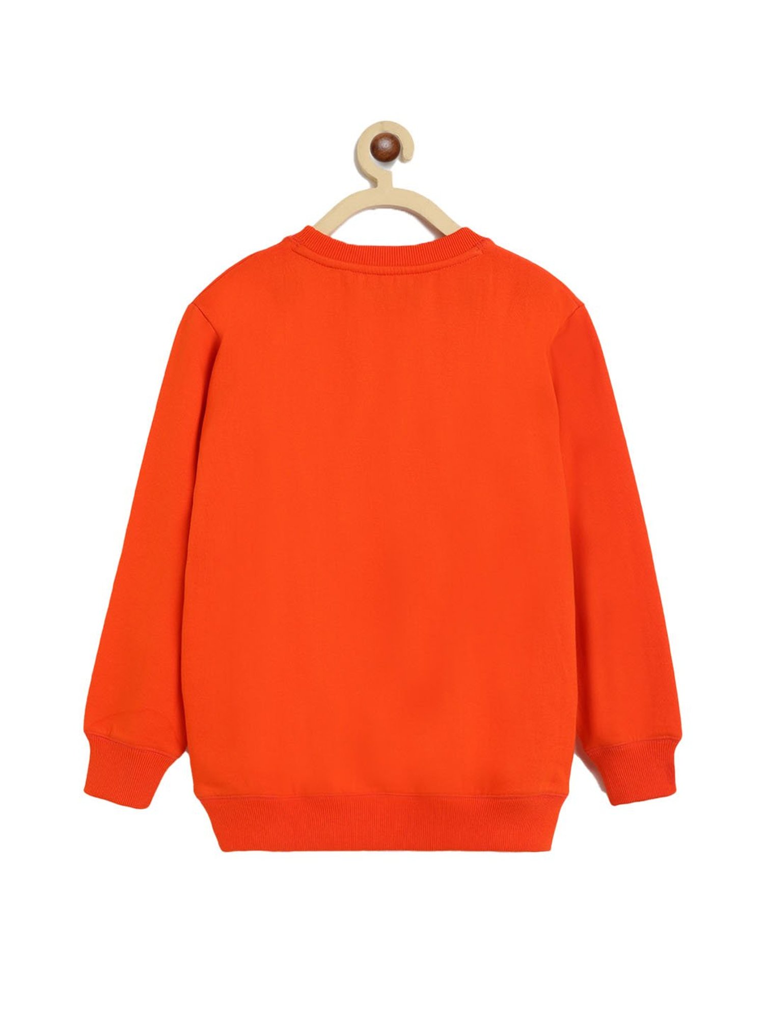 Li'l Tomatoes Kids Neon Orange Graphic Print Sweatshirt