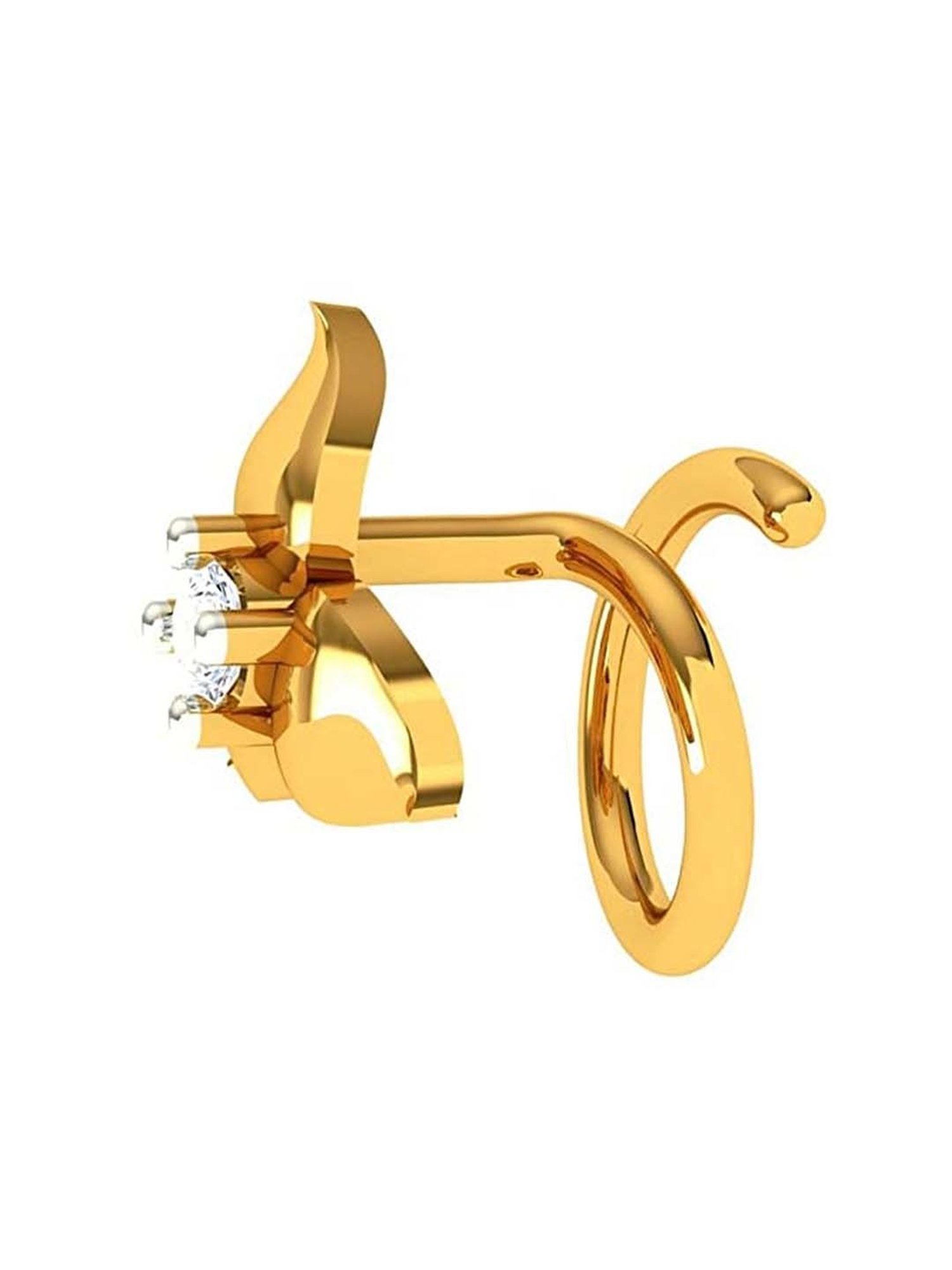 P.C. Chandra Jewellers 22k Gold Yellow Nosepin