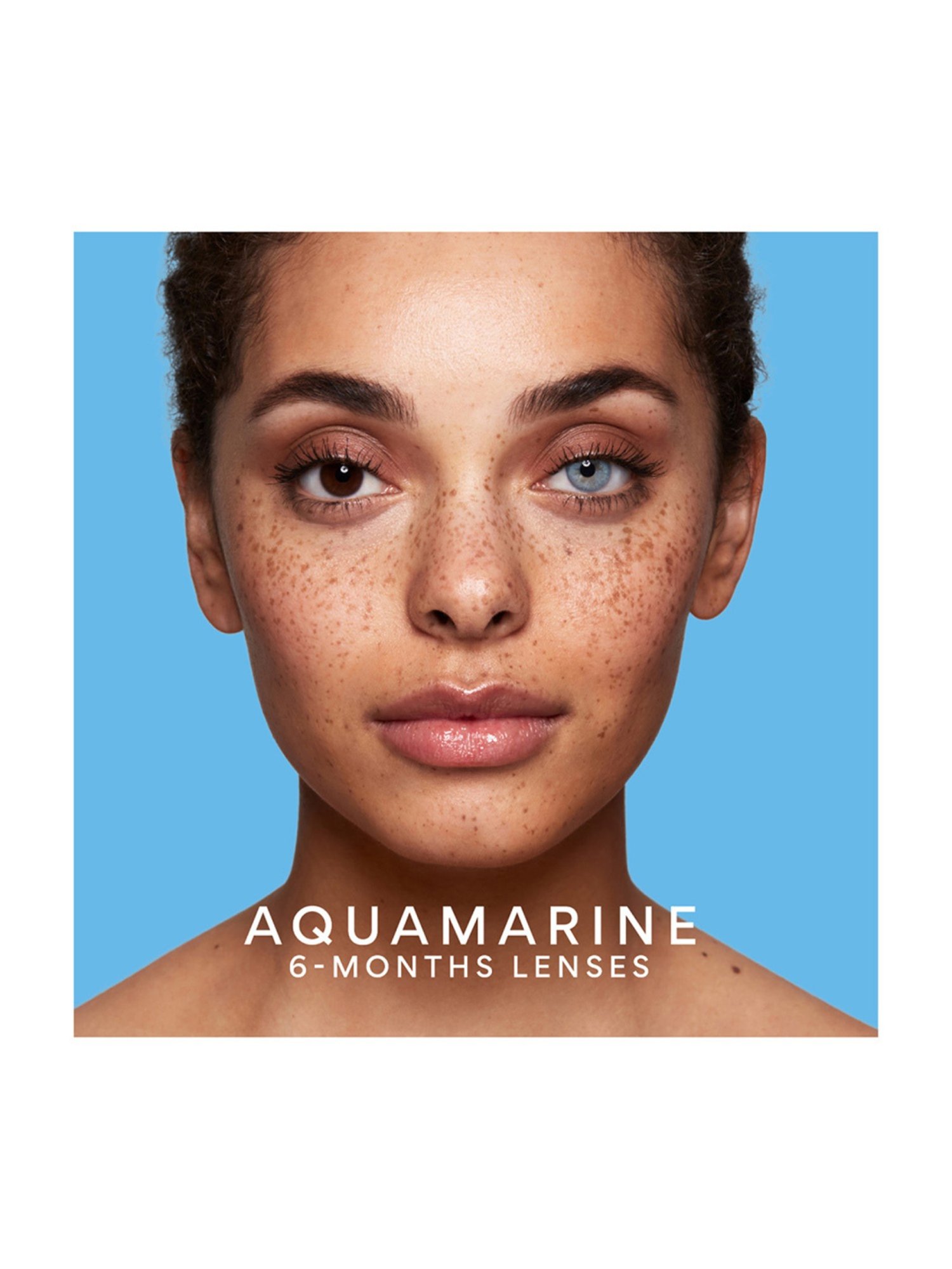 Swati Cosmetics Coloured Contact Lenses -  Aquamarine (6 Months, Power - 6.00)