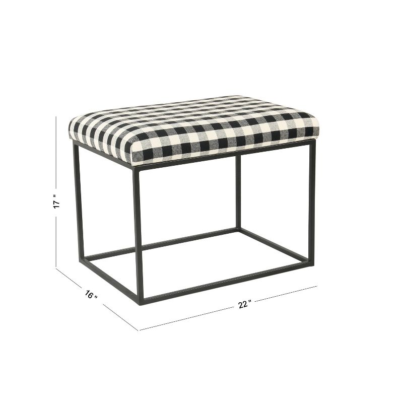 Small Decorative Ottoman Black - HomePop