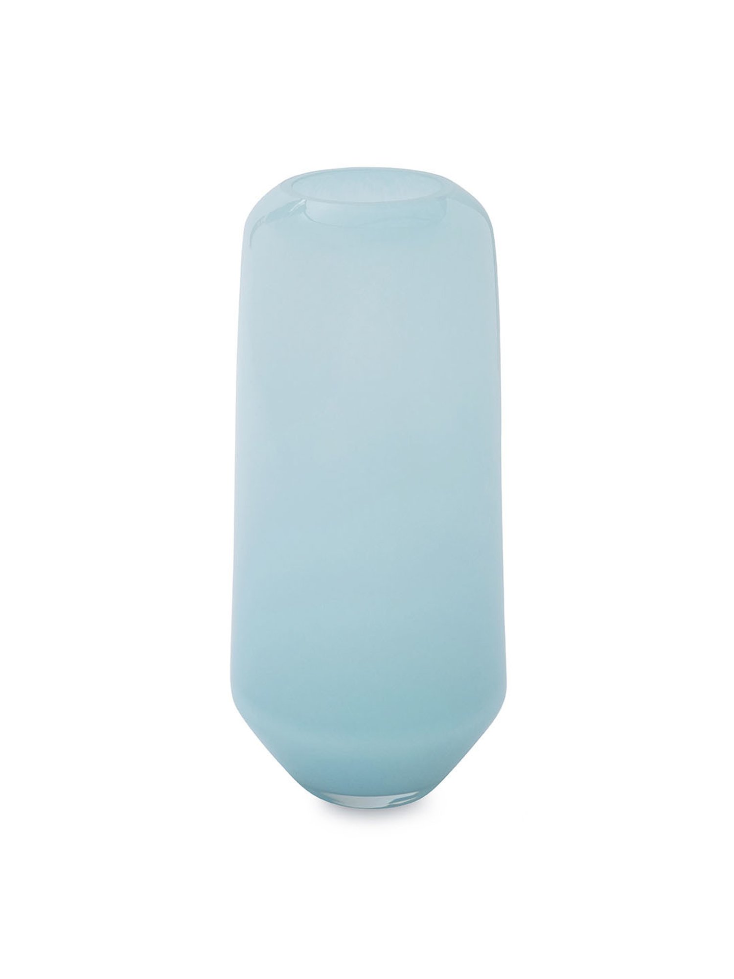 Pure Home and Living Blue Glass Powder Finish Round Vase