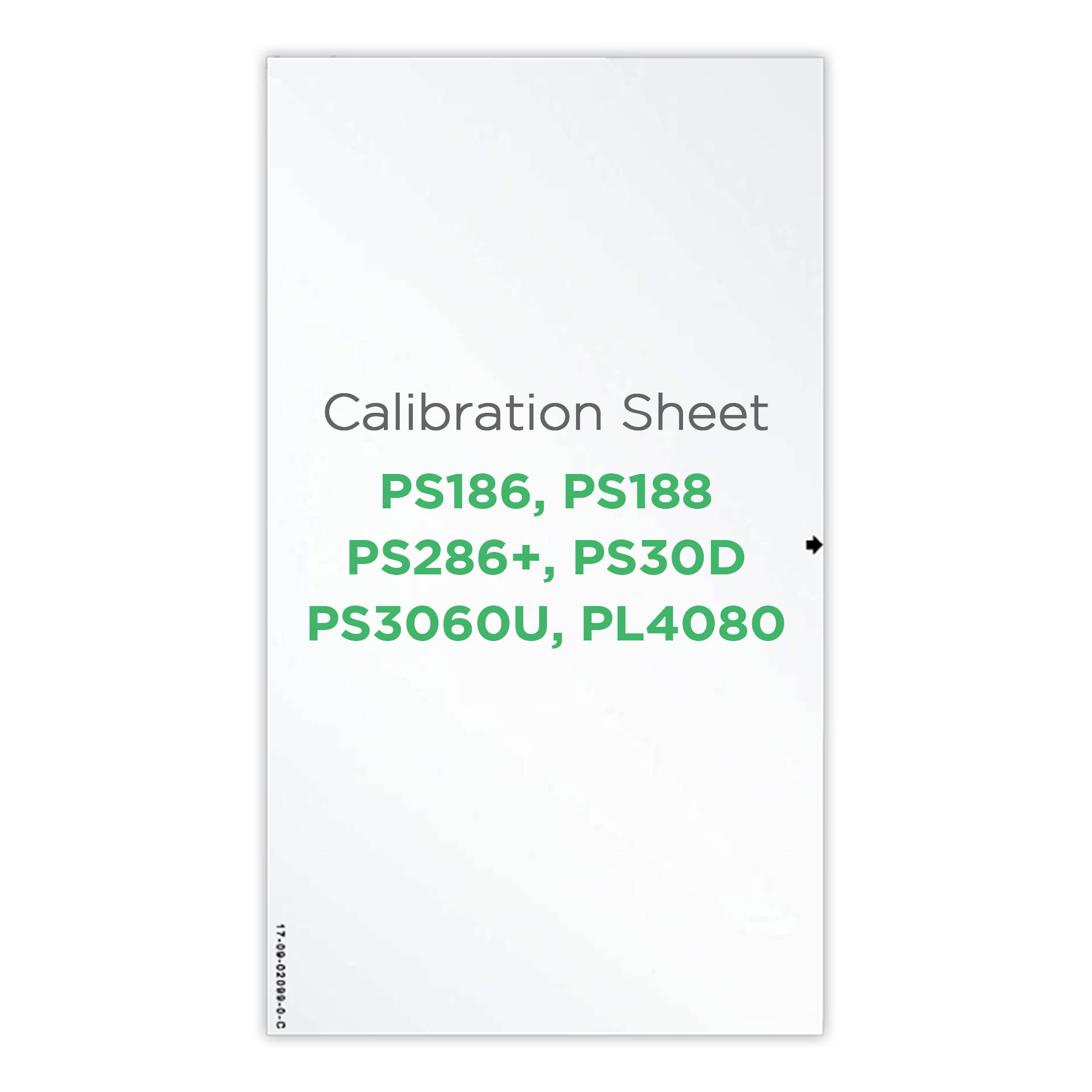 Plustek Calibration Control Sheet - for ePhoto Z300 Scanner only