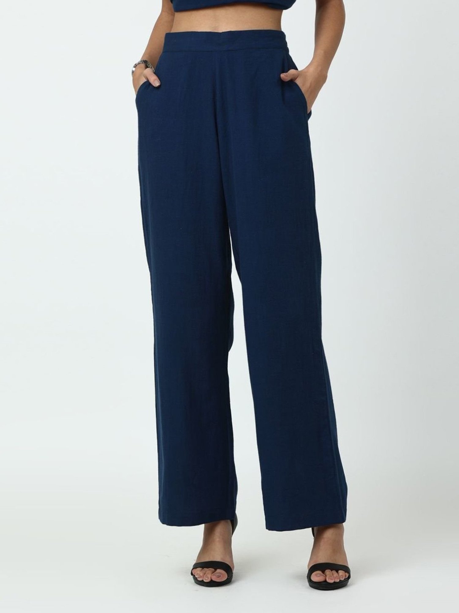 Saltpetre Classic Tencel Navy Blue Trousers