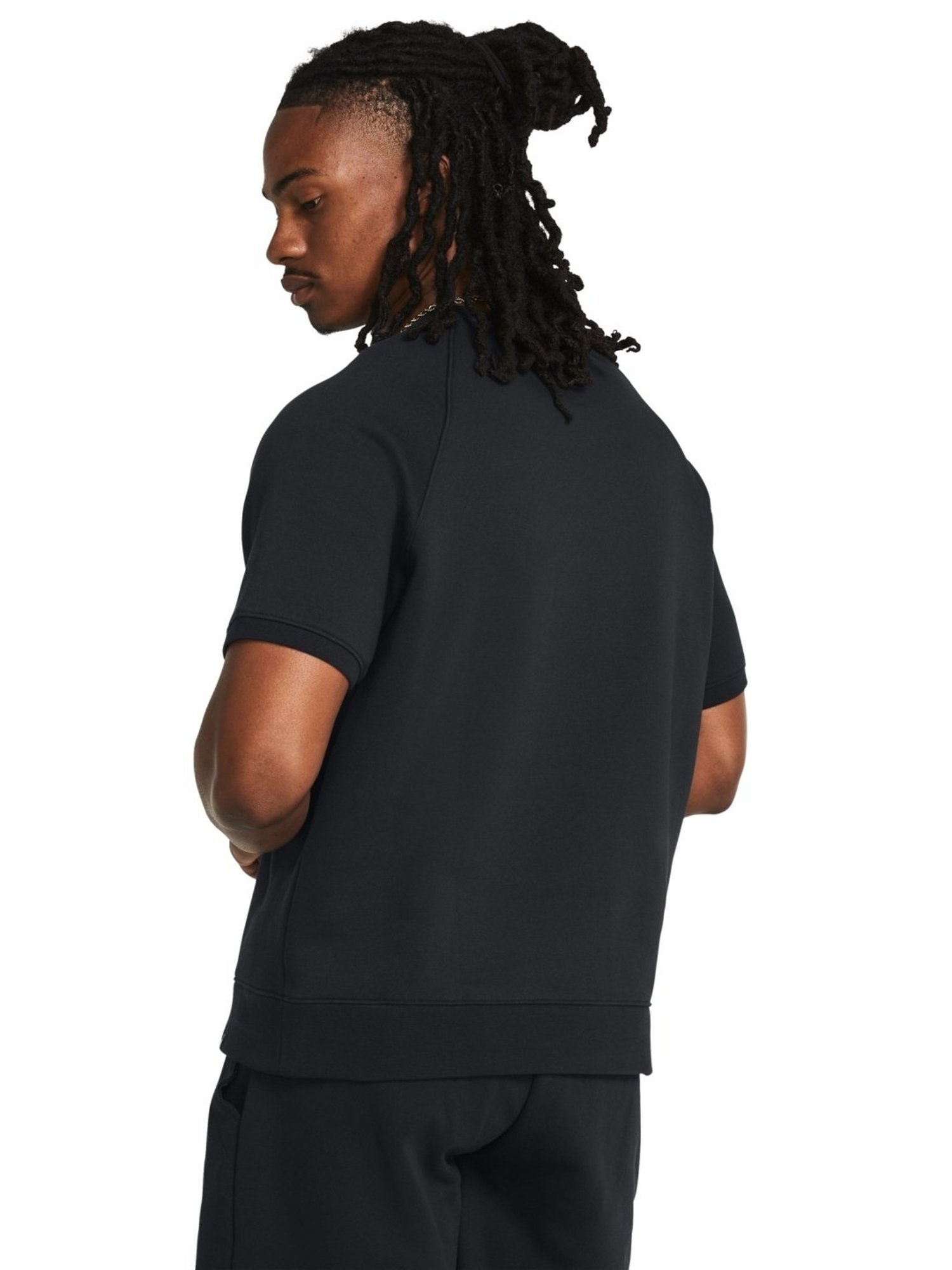 Under Armour Black Cotton Slim Fit Printed T-Shirt