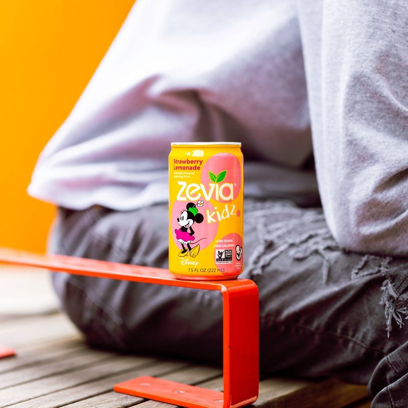 Zevia Kidz Strawberry Lemonade Zero Calorie Soda - 6pk/7.5 fl oz Cans
