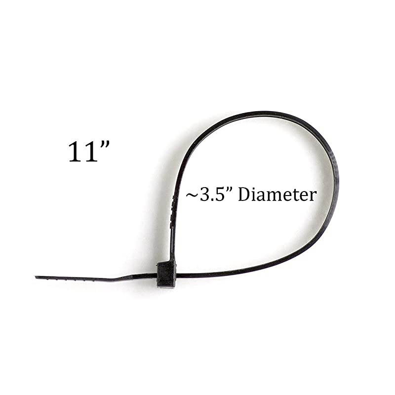 inch Black Nylon Zip Ties Strong Zip Tie Wire Ties Indoor and Outdoor Rated No Tools Needed Zip Ties Wire Ties Cable Ties 100 Pack Black