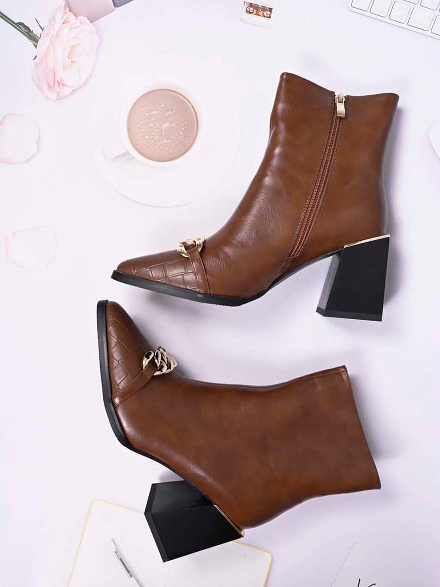 Ronnie Grey Women's Brown Casual Boots