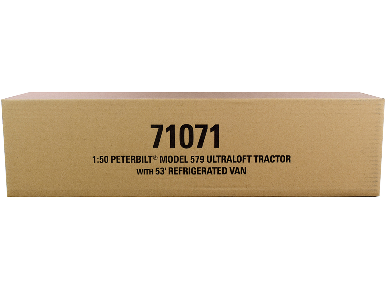 Peterbilt 579 UltraLoft Truck Tractor with 53' Refrigerated Van Legendary Black and Chrome "Transport Series" 1/50 Diecast Model by Diecast Masters