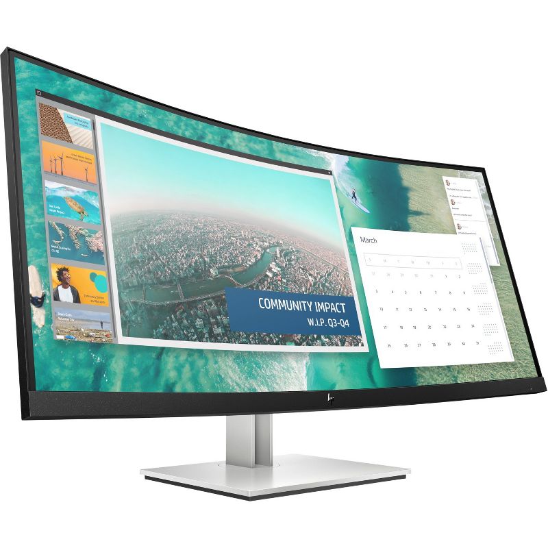 HP E344c 34" WQHD Curved Screen LED LCD Monitor - 21:9 - Vertical Alignment (VA) - 3440 x 1440 - 400 Nit Typical - 16 ms GTG - 60 Hz Refresh Rate