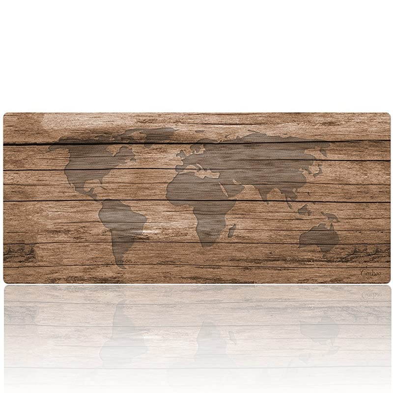 XXL Professional Large Mouse Pad Computer Game Mouse Mat 354x157x01IN 90x40 WoodMap
