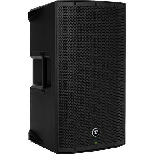 mackie thump12bst boosted 1300w 12" advanced powered loudspeaker single with ss4420 steel speaker stand and xlrxlr cable