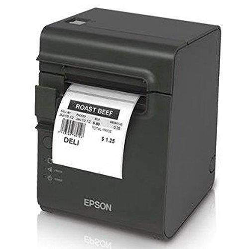 Epson TM-L90 Plus Liner-free Compatible Desktop Thermal Label and Receipt Printer, 203 dpi, USB, Serial, Dark Gray - C31C412A7991