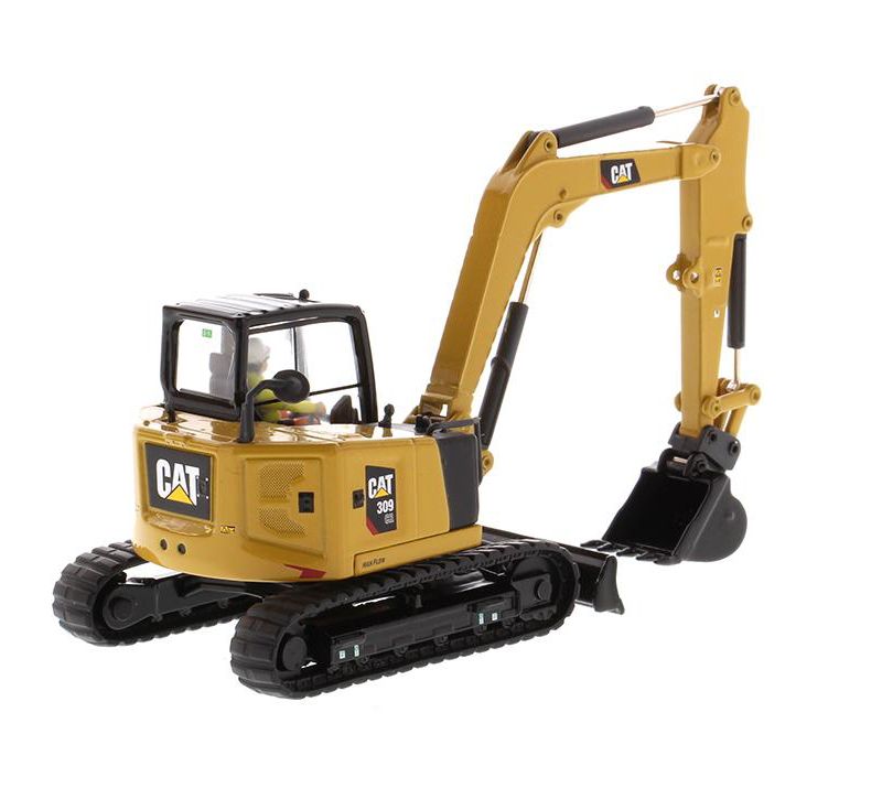 CAT Caterpillar 309 CR Next Gen. Mini Hydraulic Excavator w/Work Tools & Operator "High Line" 1/50 Model Diecast Masters
