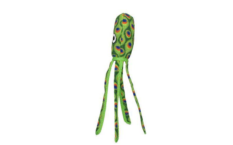 Tuffy Ocean Creature Squid Dog Toy - Green