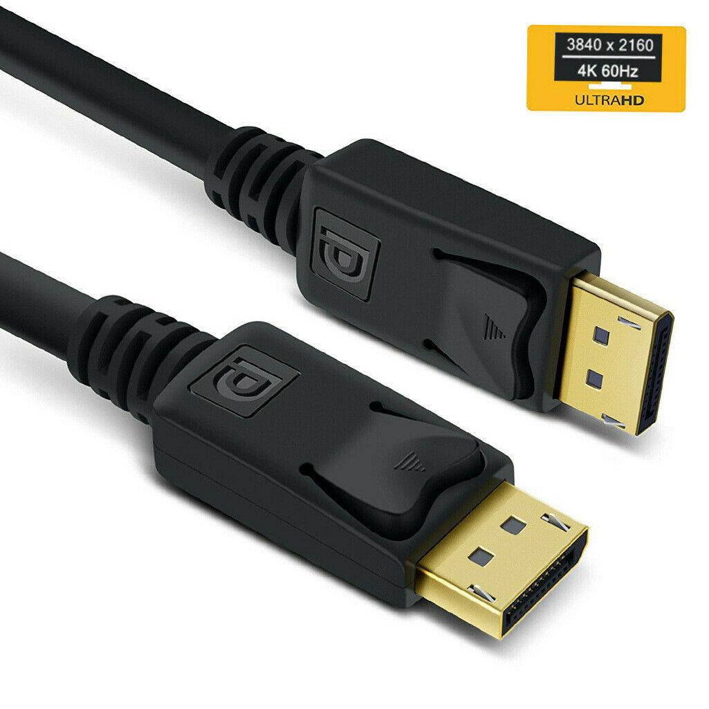 DP to DP Cable 2K*4K@60HZ UHD Monitor Video Cable for PC Projector DisplayPort to DisplayPort Cable Black