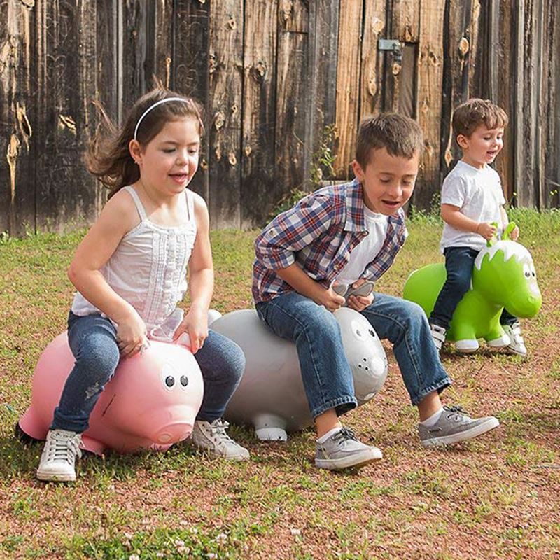 Farm Hoppers Inflatable Bouncing Grey Rabbit