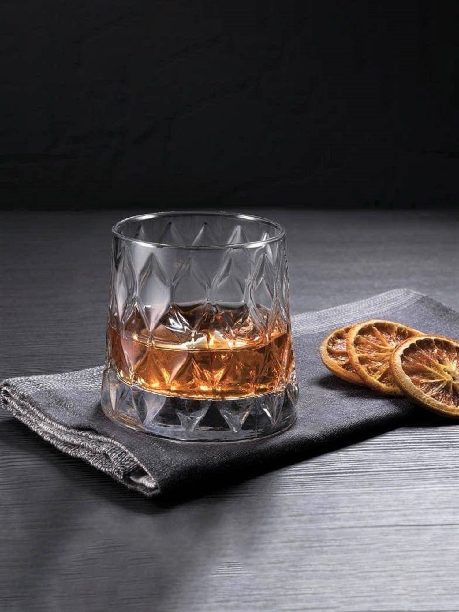 Melbify Leafy Snifter Transparent Whiskey Glass 300ml - Set of 6