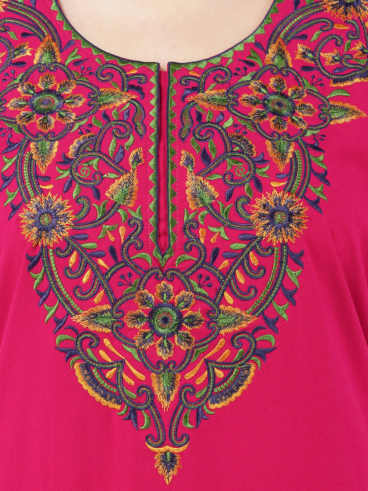 KOI SLEEPWEAR Dark Pink Embroidered Nighty