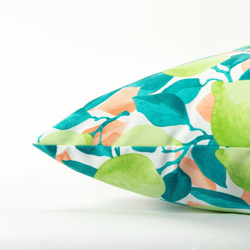 22"x22" Oversize Poly-Filled Lime Indoor/Outdoor Square Throw Pillow Green - Rizzy Home