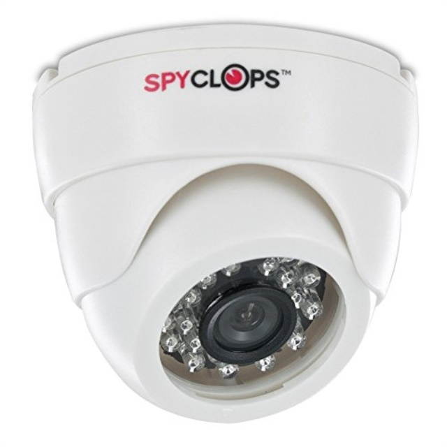 spyclops spyminidomew2p ccd plastic mini dome camera  white
