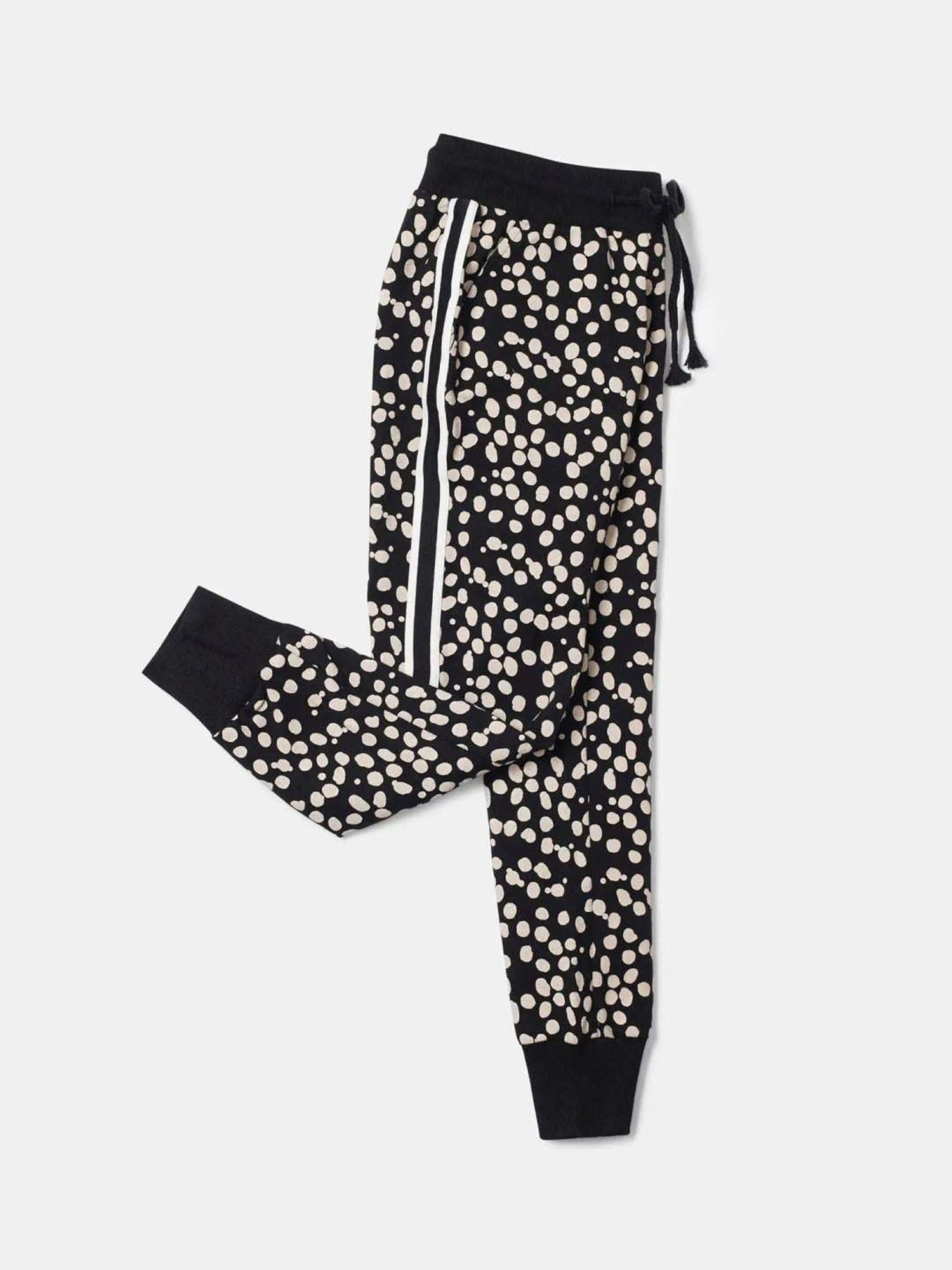 Jockey Girls Black & White Printed Joggers