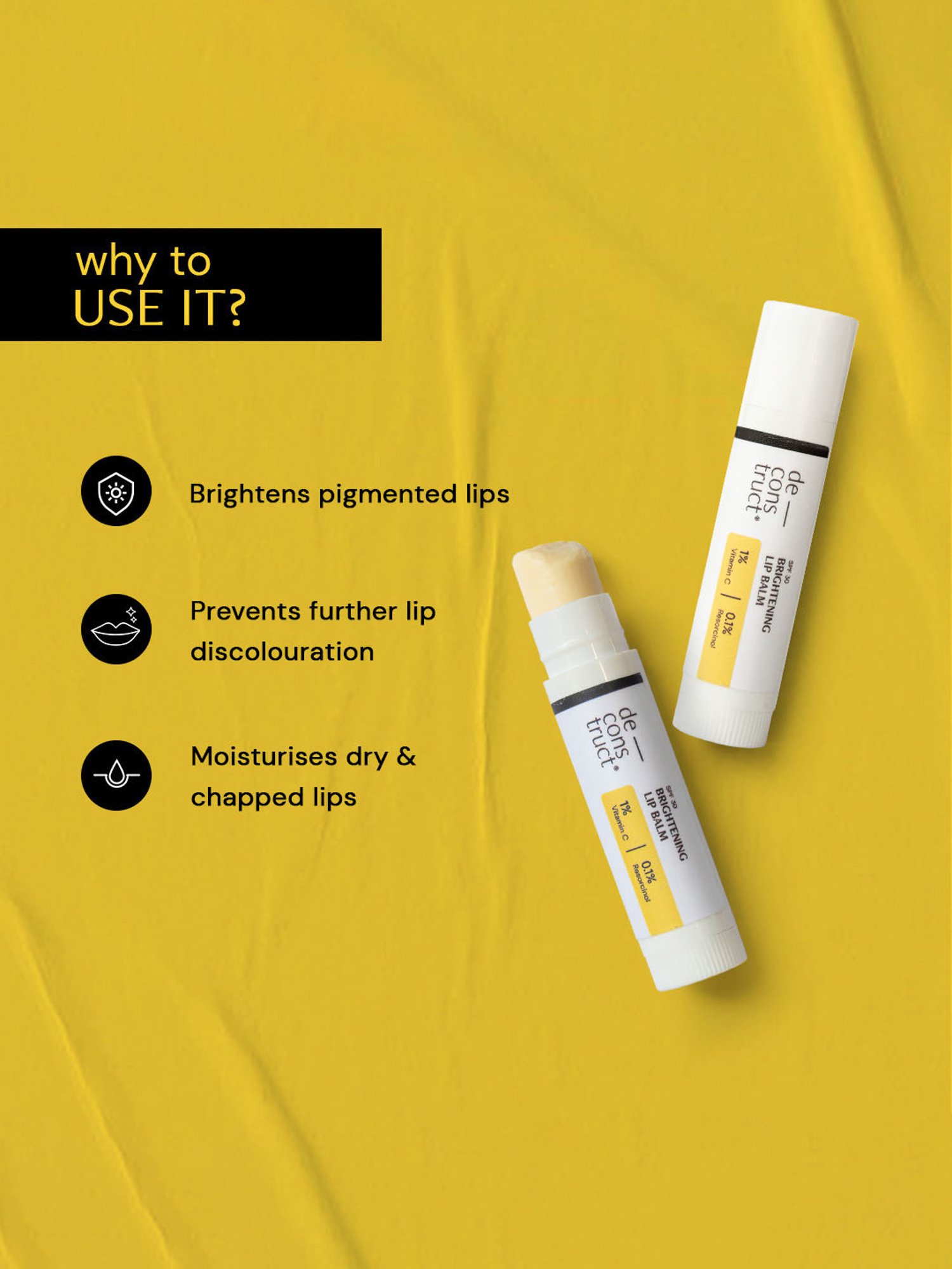 Deconstruct Brightening Lip Balm - 4 gm