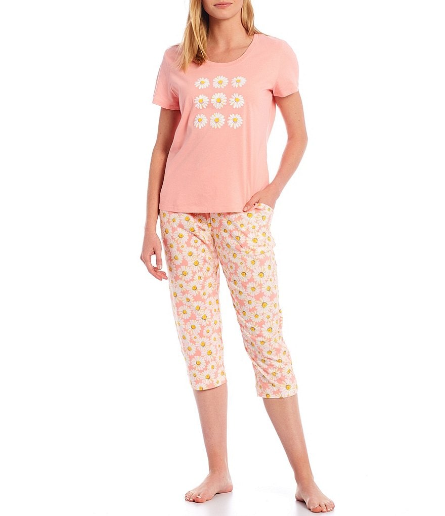 Donna Karan Abstract Print Knit Sleep Pants