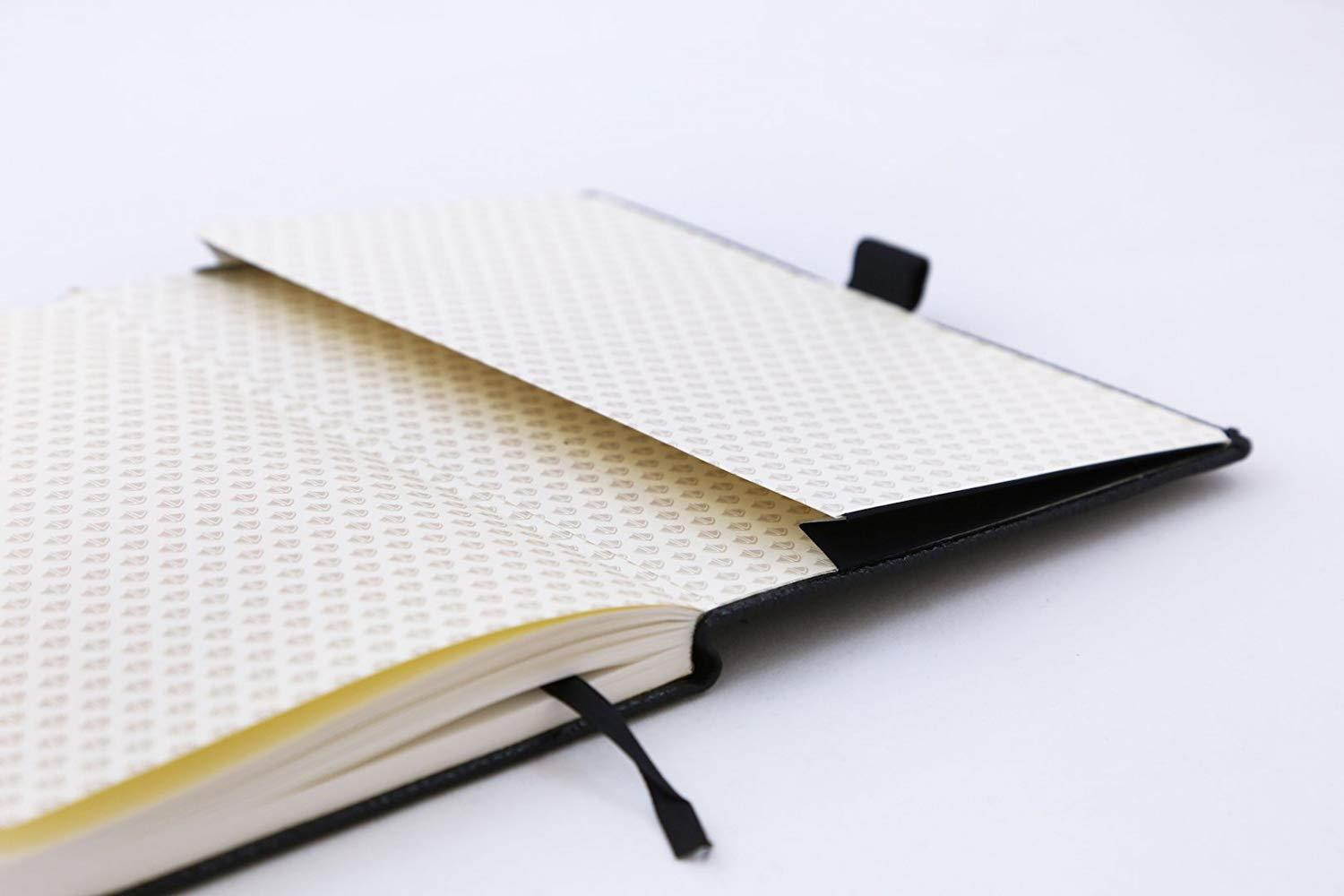 Dingbats Wildlife Medium A5+ (6.3 x 8.5) Hardcover Notebook - PU Leather, Micro-Perforated 100gsm Cream Pages, Inner Pocket, Elastic Closure, Pen Holder, Bookmark (Grid, Black Duck)