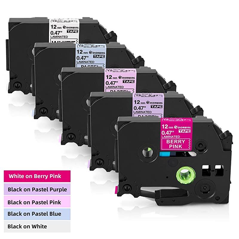 Compatible 1 Inch Label Tape Replacement for Brother TZe251 Ptouch Label Tape 24mm 094 Laminated White TZe251 TZe TZ Tape for Brother PTouch PTD600 PTP710BT PTP750W Label Maker 4Pack