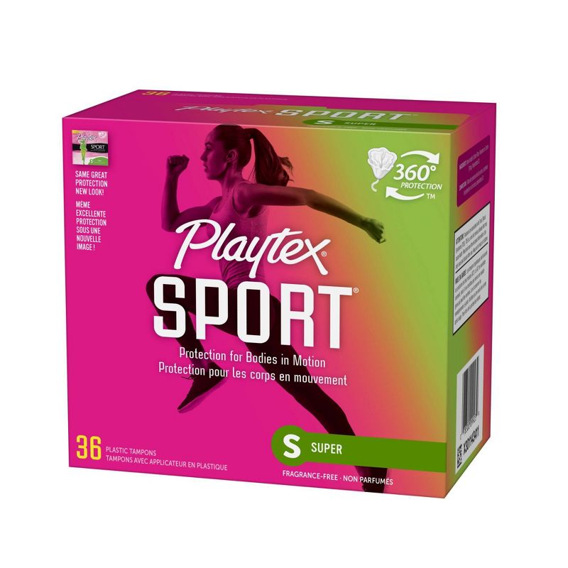 Playtex Sport Tampons - Plastic - Unscented - Super - 36ct