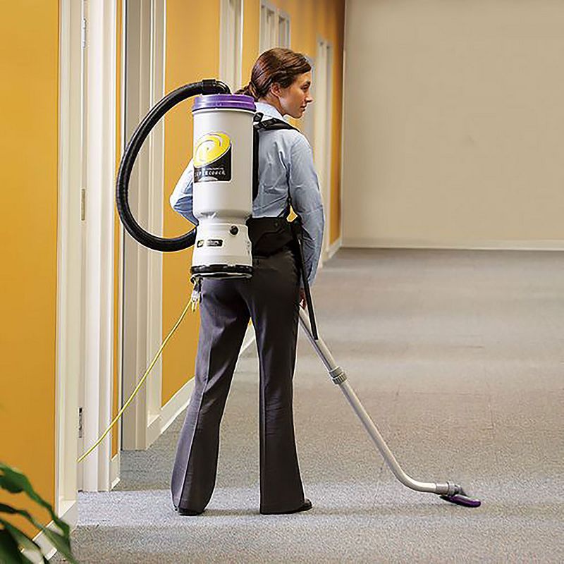 ProTeam 107119 CoachVac 10 Quart Multifunctional Backpack Vacuum with Telescoping Wand Tool Kit, Various Attachments, and 50 Foot Extension Cord